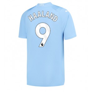 Manchester City Erling Haaland #9 Domácí Dres 2023-24 Krátký Rukáv